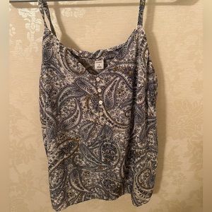 Gently Used Blue Paisley Tank Blouse